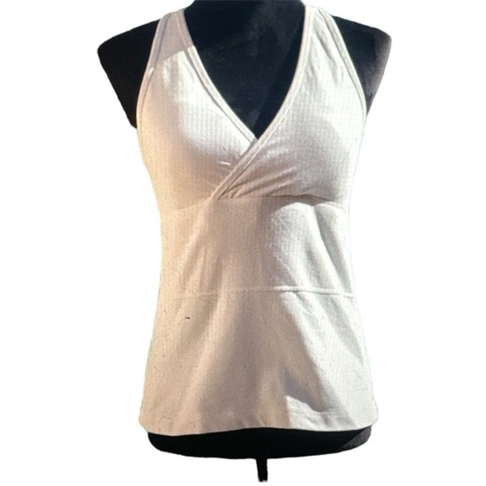Lululemon White Tank Top Racerback Size Med EUC #3037